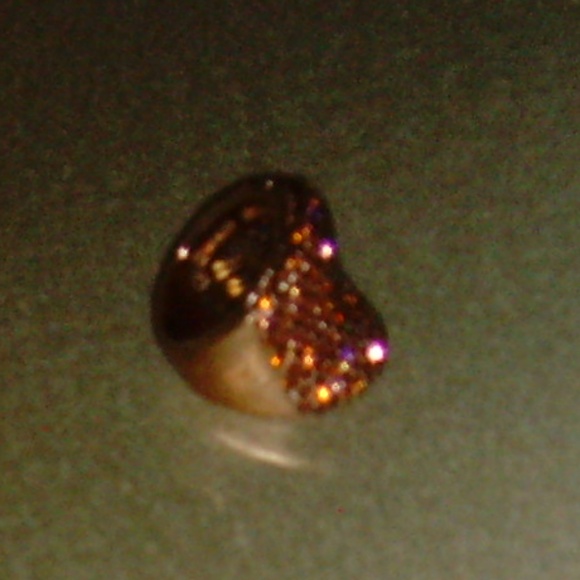 Joan Boyce Rose-Gold Tone and Dk Topaz Colored R/S Concave Style Ring - Size 7 - Picture 7 of 15